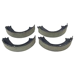 TRQ Rear Parking Brake Shoe Set Compatible with