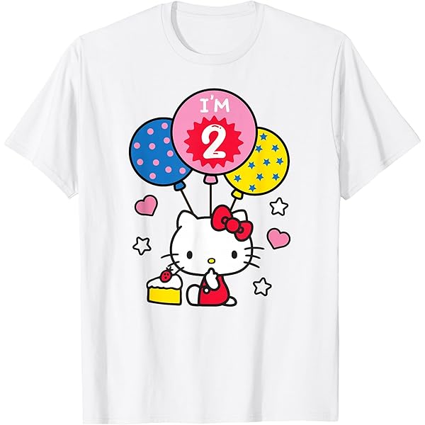 Amazon.com: Hello Kitty I'm 4 Birthday T-Shirt T-Shirt : Clothing
