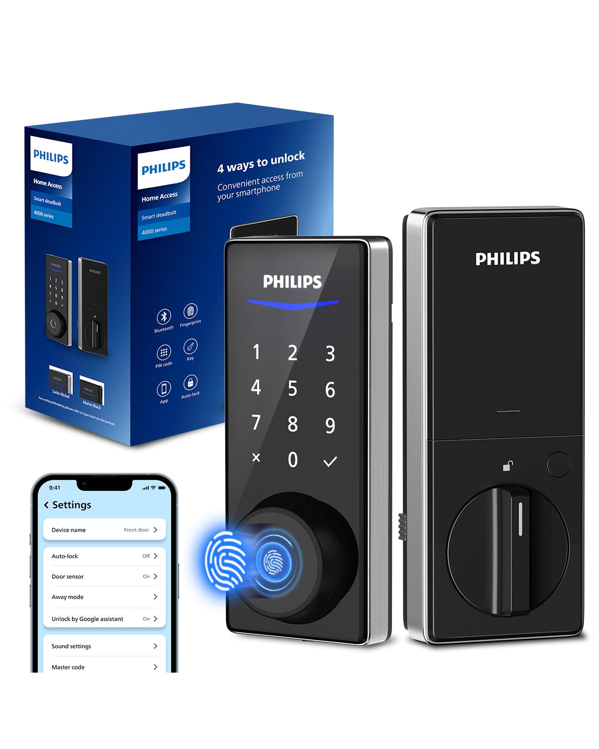 Philips Smart Lock with App Control, Fingerprint