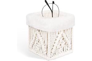 AINBIN Glasses Holder, Plush Lined Eyeglass Holder Stand for Nightstand Office Desk Storage Organizer Boho Decor