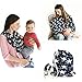 Multi-Purpose 5 in 1 Stretchy Nursing Cover by Mother Exclusive – Breastfeeding Shawl - Baby Car Seat Cover - FREE Baby Pacifier Clip Included (Dark Navy)