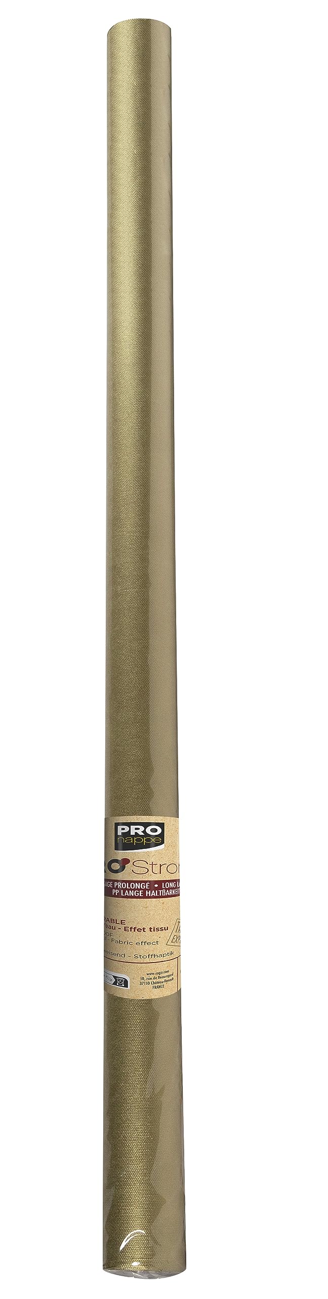 Disposable spun bound non-woven tablecloth - Roll 5 M long X 1.20 M wide - Tear-proof, water-repellent and wipe able material - gold — image 1