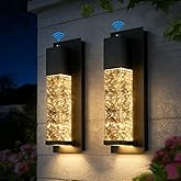 DOCIUEON LED Dusk to Dawn Outdoor Light Fixture,2 Pack Modern Exterior Wall Sconce Porch Lights, Outside Wall Mount Lighting 