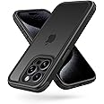 Mobnano Compatible with iPhone 15 Pro Max Case, with Multicolor Protective Shockproof Bumpers, Crystal Clear Back Not Yellowing Anti-Scratch Hard PC Back & Soft Silicone TPU Frame Cover - Black