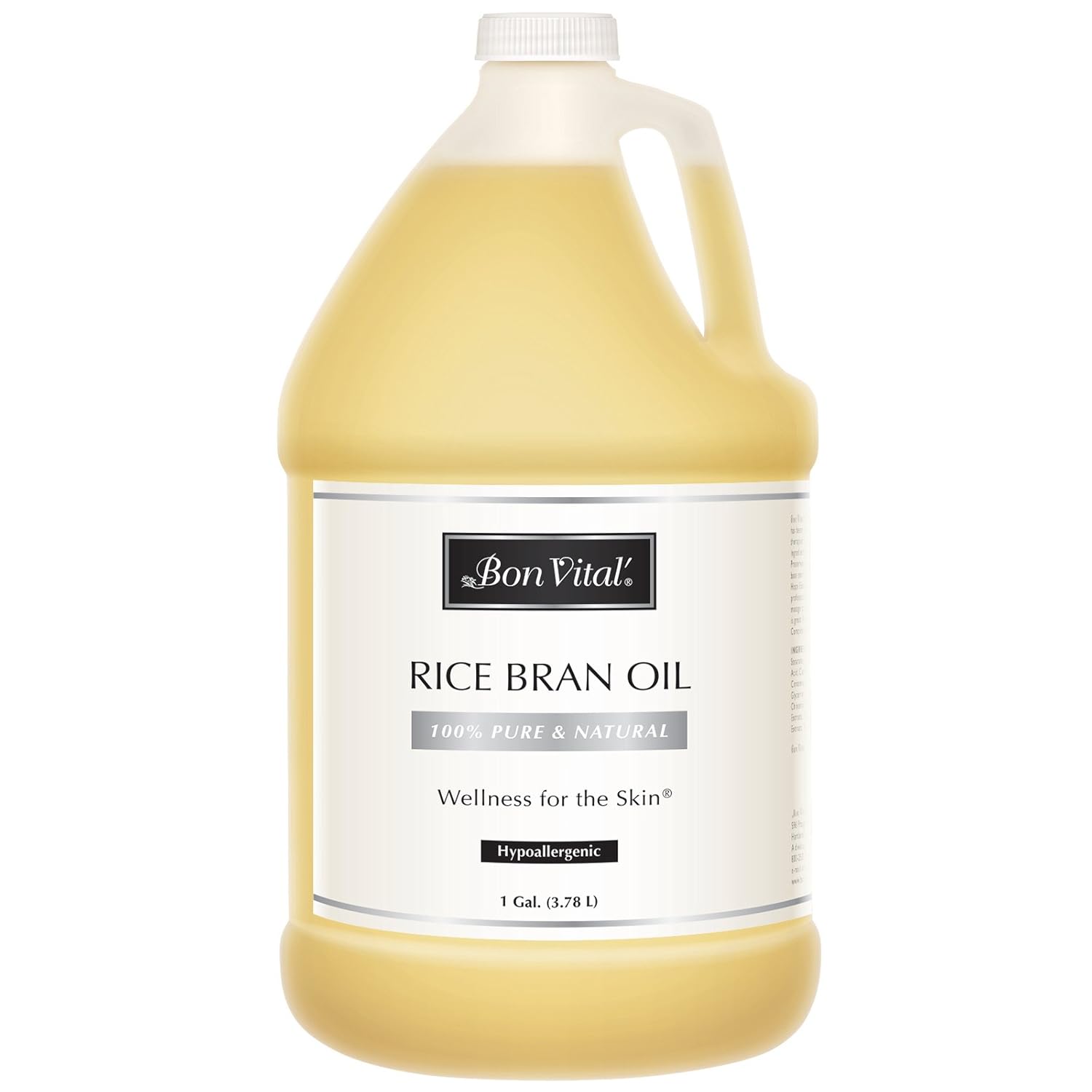 Bon Vital' Rice Bran Oil, 100 Pure and Cold Pressed Carrier Oils for