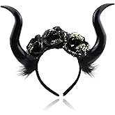 Devil Horns Headband Halloween Cosplay Headband Gothic Demon Horns Hair band Dress Up Hair Accessories for Halloween Party Costume Accessory