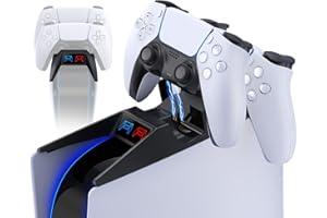 NINABXY PS5-Controller-Charging-Station, Fast Charging Dock Compatible with PS5 Controller Charger, Replacement for PlayStation 5 DualSense Charging Station（Unavailable PS5 Slim Console）