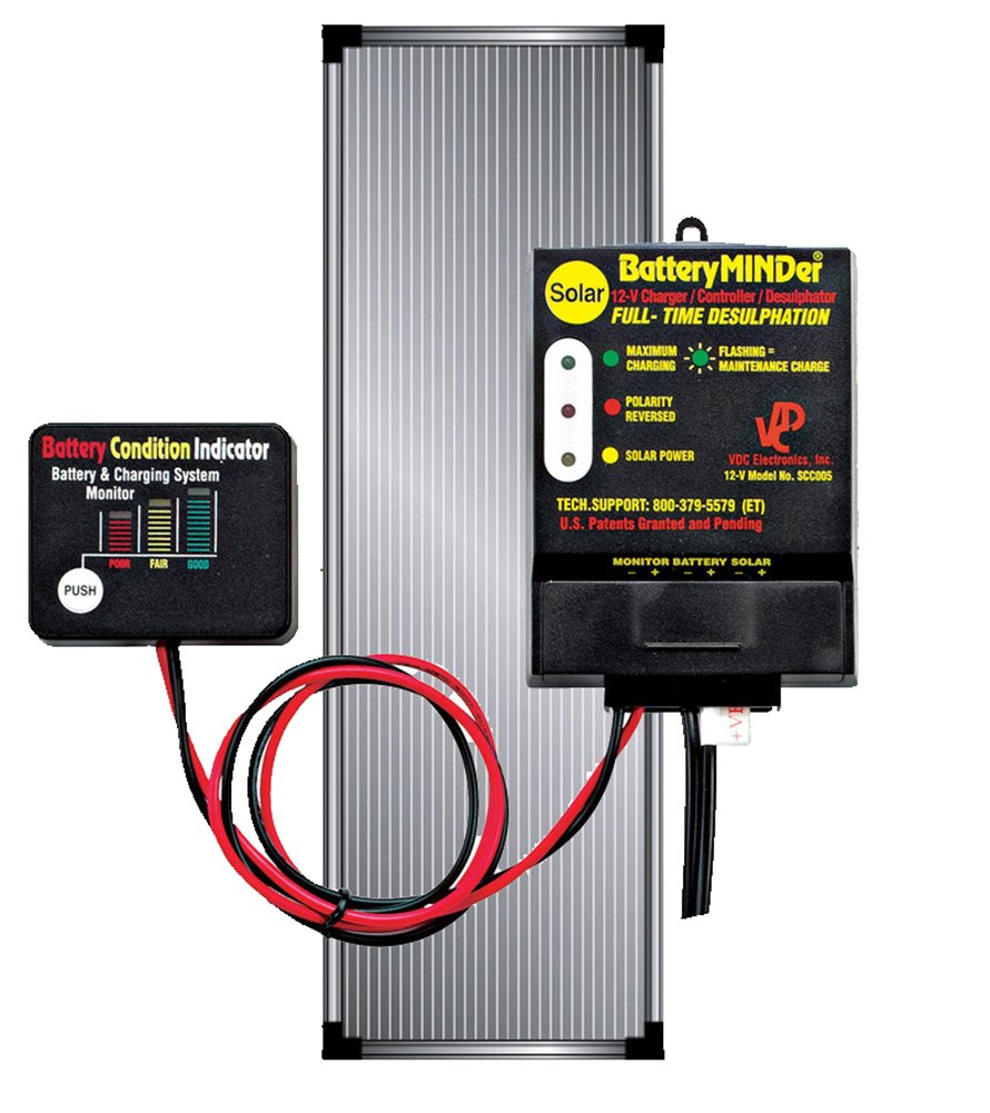 BatteryMINDer SCC-515-5 12 Volt 5-Watt Panel Solar Battery Charger/Controller/Desulfator - Designed for Cars, Trucks, Motorcycles, ATV, Boat, RV, etc.