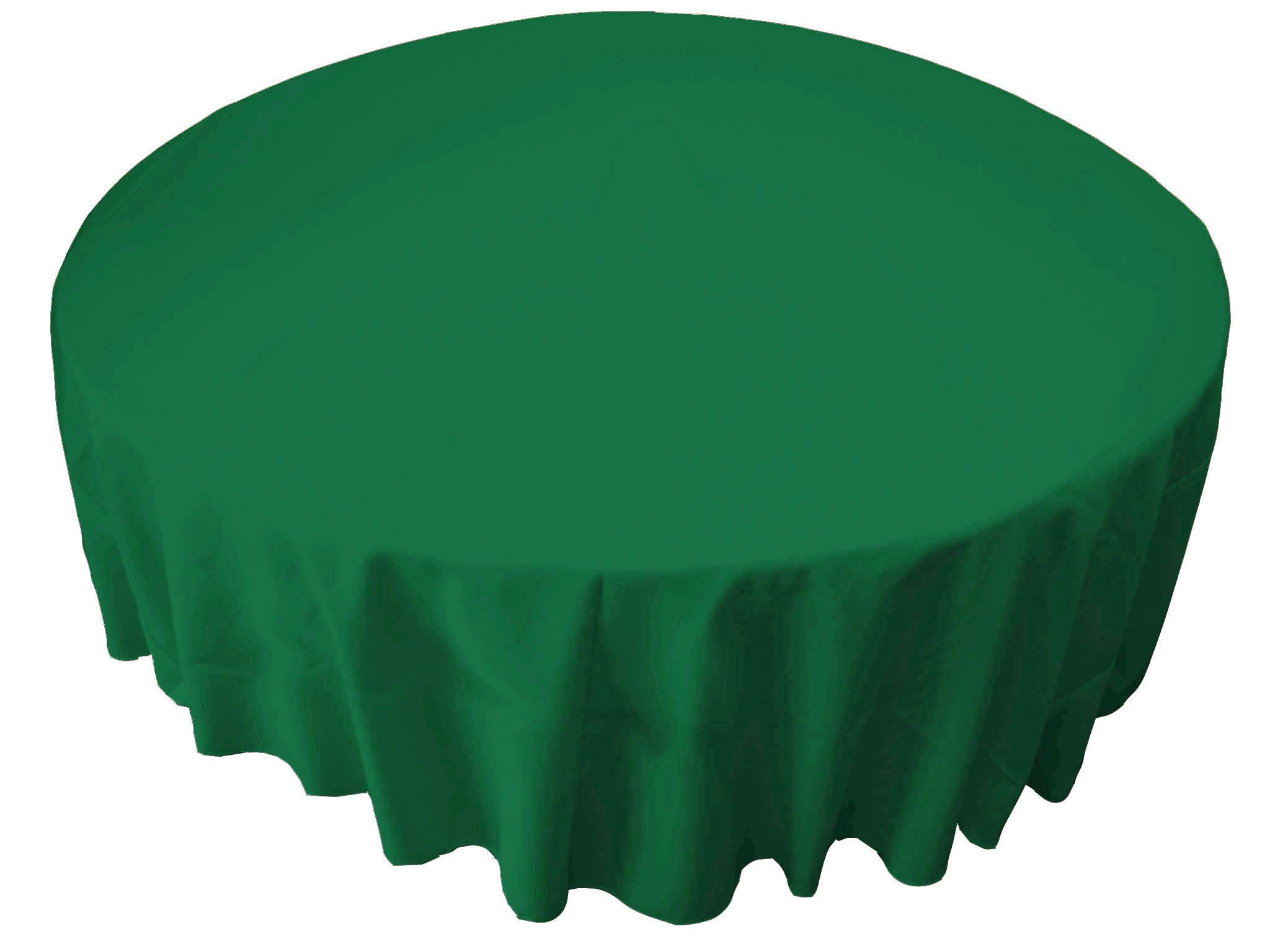 LA Linen Polyester Poplin Round Tablecloth, 72-Inches, Emerald Green, 183 x 183 x 0.04 cm