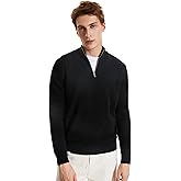 GreenMount Men's Quarter-Zip Sweater Cashmere Soft Long Sleeve Mock Neck Pullover Sweater Casual Sweater for Men