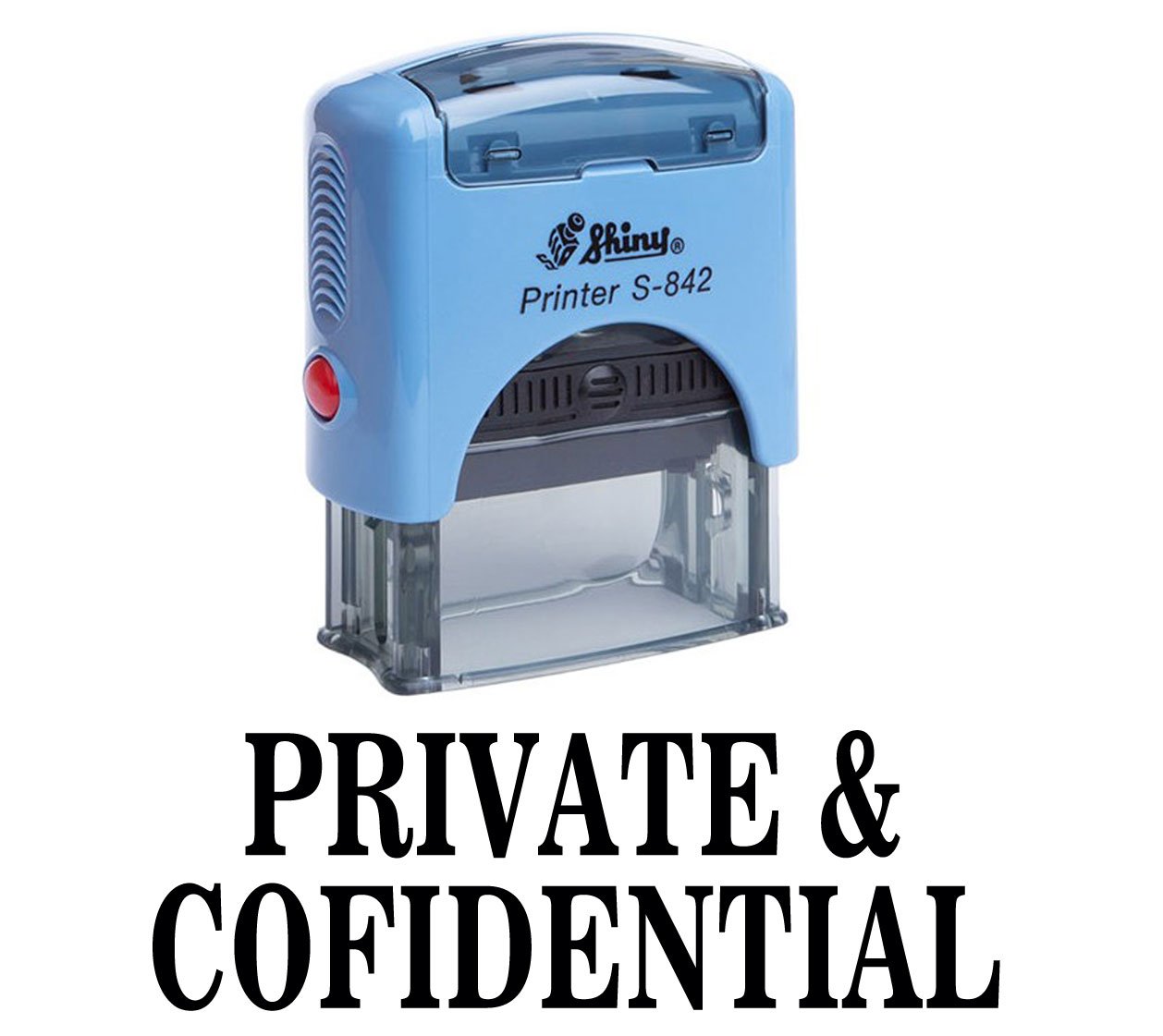 Printtoo Private & Confidential Self Inking Rubber Stamp Custom Shiny Office Stationary Stamp
