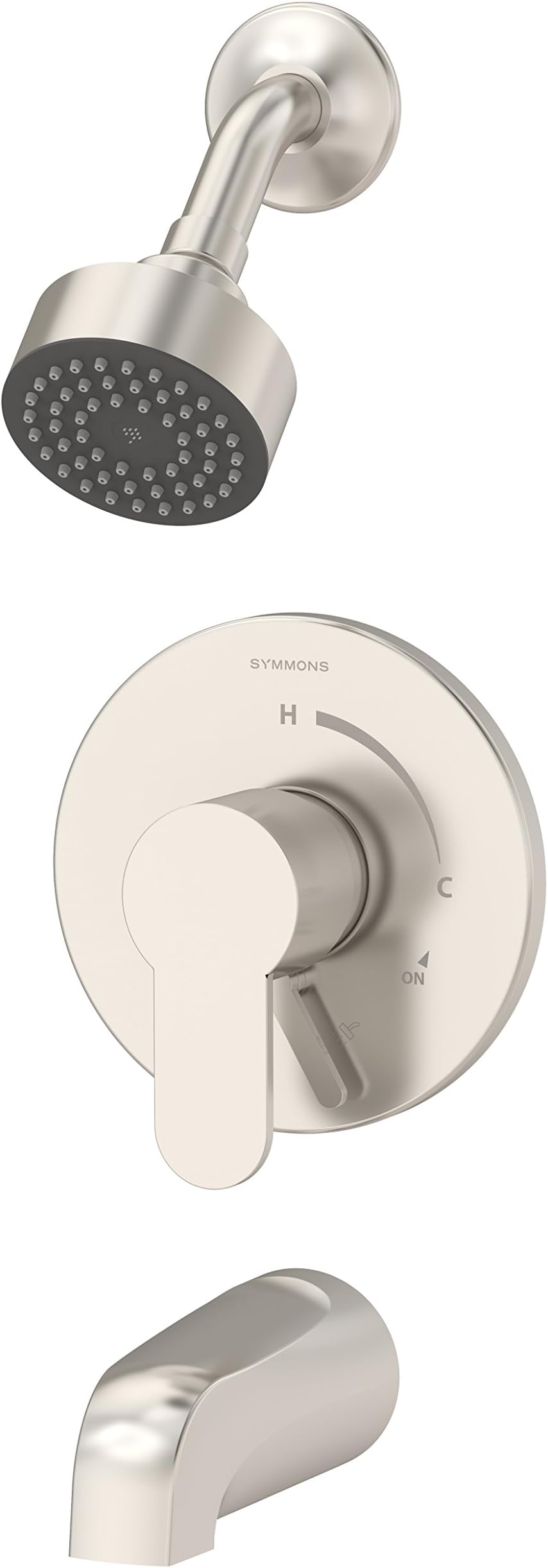Symmons6702-TRM-STN Identity 1-Handle Tub & Shower Faucet Trim Kit with Diverter Lever In (Valve Not Included), Satin Nickel