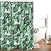 Bathroom Shower Curtain,Creative & Smart Shower Curtain 100% High-Grade Polyester Material,Amazing Exotic Rainforest Banana Leaf Pattern,Heavy-Duty&Repels Water Design,71 X 71 inches