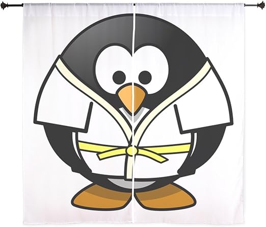 Amazon Com 60 Inch Curtain Curtains Little Round Penguin