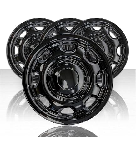 Nationwide Hubcaps 18” Wheel Skins – Ford F150 XLT 2018-2020 – Gloss Black Set Of 4