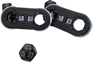 XJPONGC 2 Pack MTG Life Counter - HP Tracker with Tracking Card SlotMTG Tabletop RPG(not inclouded dice Inside) Dungeons and Dragons(2 Pack Black White)