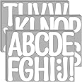 Bemeol 30 Sheets Large Letter Stickers 4 Inch Alphabet Letter Stickers Self Adhesive Stickers Letters for Bulletin Boards Classroom Home Decor(White)