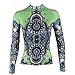 Cycling Jersey, QinYing Women Patterns Stylish Breathable Bicycle Jersey Long Sleeve Green M