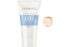 FARMASi Make Up BB Cream Beauty Balm, Full-Coverage Foundation, Concealer, Moisturizer BB Cream for All Skin Types, 1.7 fl. oz. / 50 ml (Light)