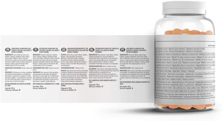 VITALDIN Biotin & Collagen Gummies, Beauty Supplement, 2500 mcg Biotin, 100 mg Collagen, Vitamins C + E - Image 4