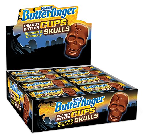 Butterfinger Halloween Candy Peanut Butter Cup Skull Single, 24 Count (Pack of 24)