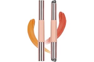 Unaone Silicone Lip Brush - Double-ended Premium Silicone Lip Applicator with 2 Lids, Makeup Brush for Lip Clay, Lip Balm, Lip Gloss, Lip Glaze, Concealer, Smudge (1 PCS)