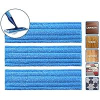 VanDuck Microfiber Cleaning Reusable Pads Compatible with Bona Spray Mop, 3-Pack