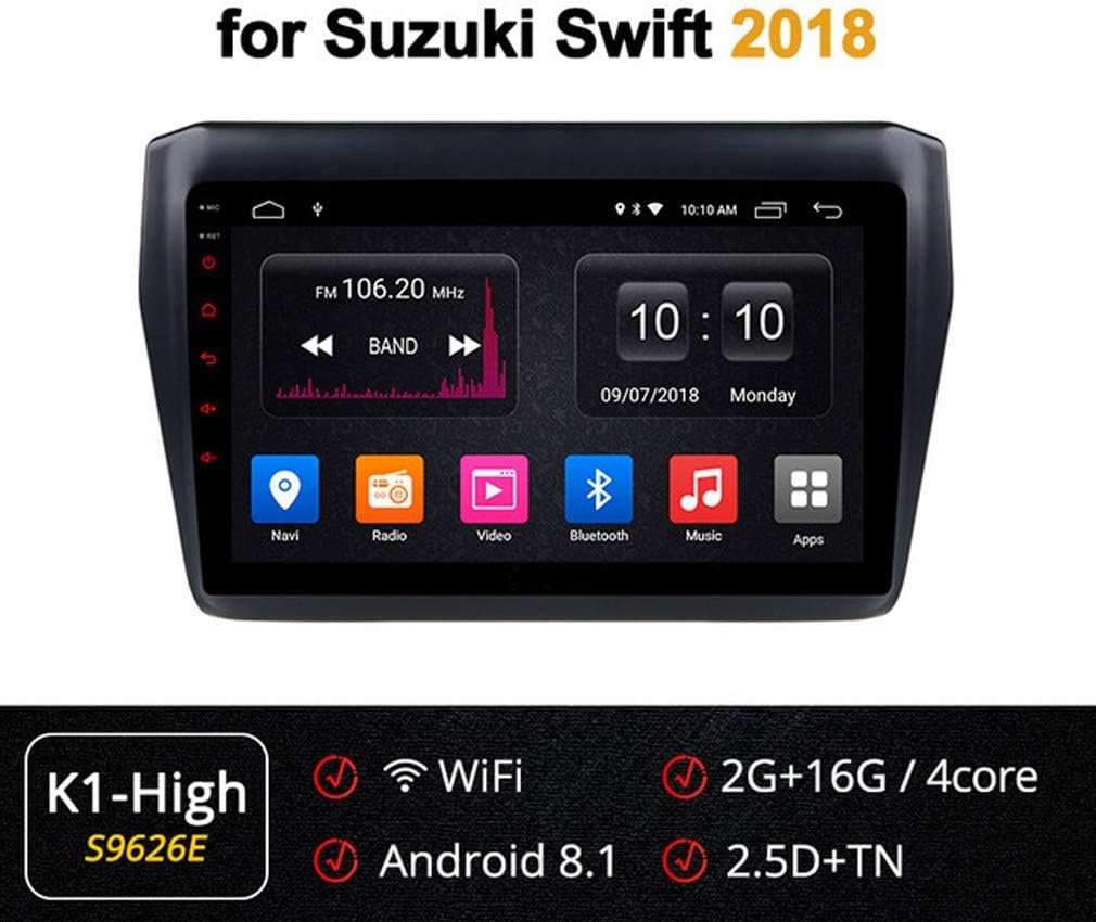 XBRMMM 9 Inch Android 8.1 8 Core System Autoradio for Suzuki Swift 2018 with GPS Navigation Stereo Bluetooth Mirror Link Full Touch Screen, 4K Video Playback, 64 Bit 32GB ROM 4G RAM
