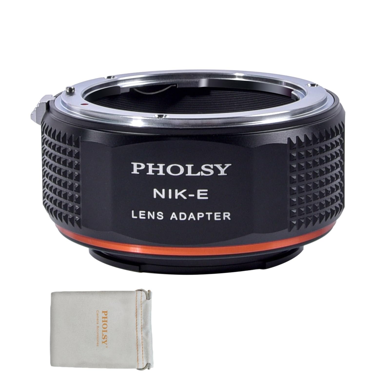 PHOLSY Lens Mount Adapter Manual Focus: Compatible with Nikon F Lens to Sony E (NEX) Camera Body
