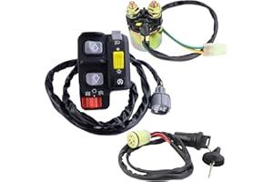 STABSOLI Handlebar Control Electric Shift Start Stop Headlight Switch & Relay & Switch for Honda Rancher 350 ES TRX350FE/TE 00-05, Rancher 400 TRX400FA/FGA 04-07 35200-HN7-003 35020-HN5-A10