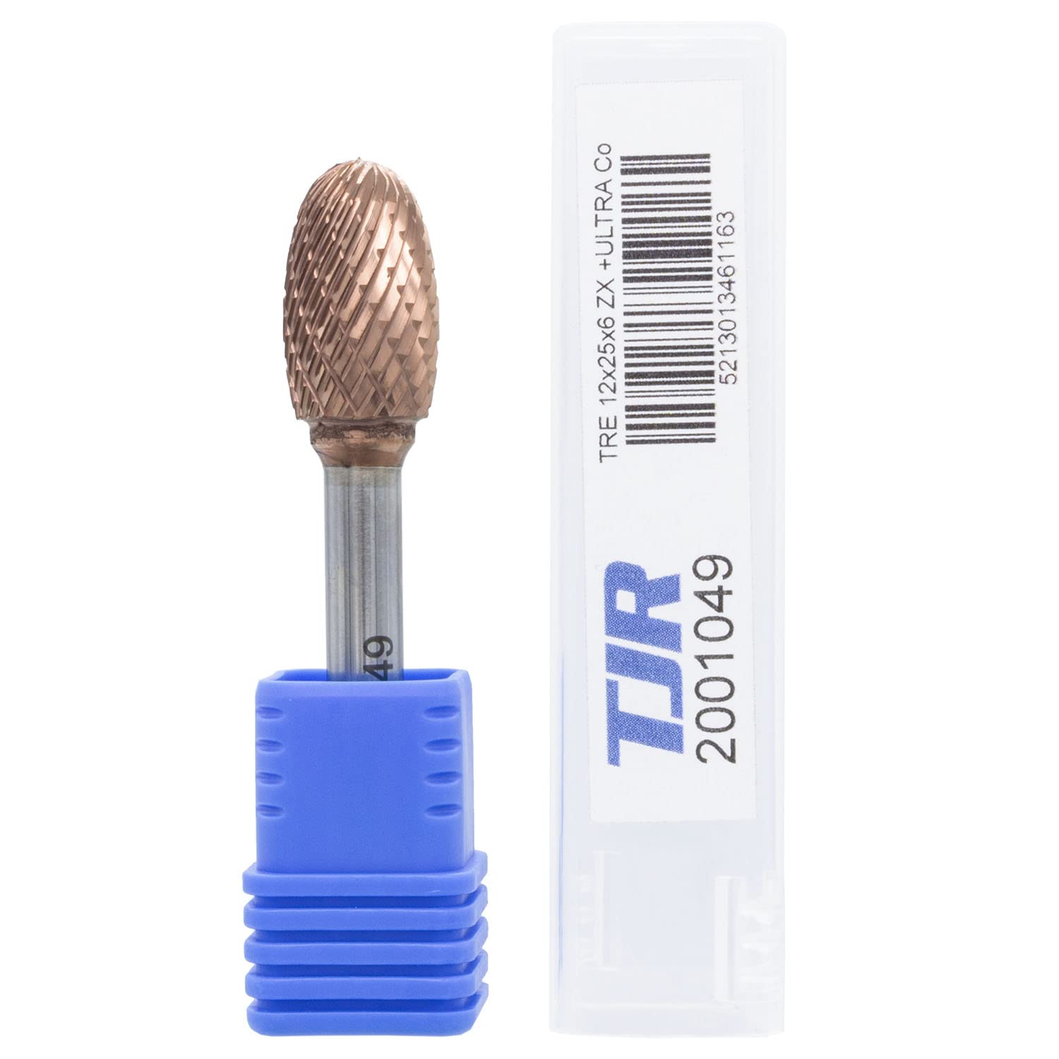 New Carbide Burr with coating ULTRA Co, 12mm (metric) diameter with 6mm metric shank (TRE-Oval) — image 1