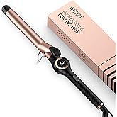 Curling Iron 1 Inch Barrel, Long Barrel Curling Wand for Hair, Ceramic Tourmaline Hair Curling Iron Dual Voltage