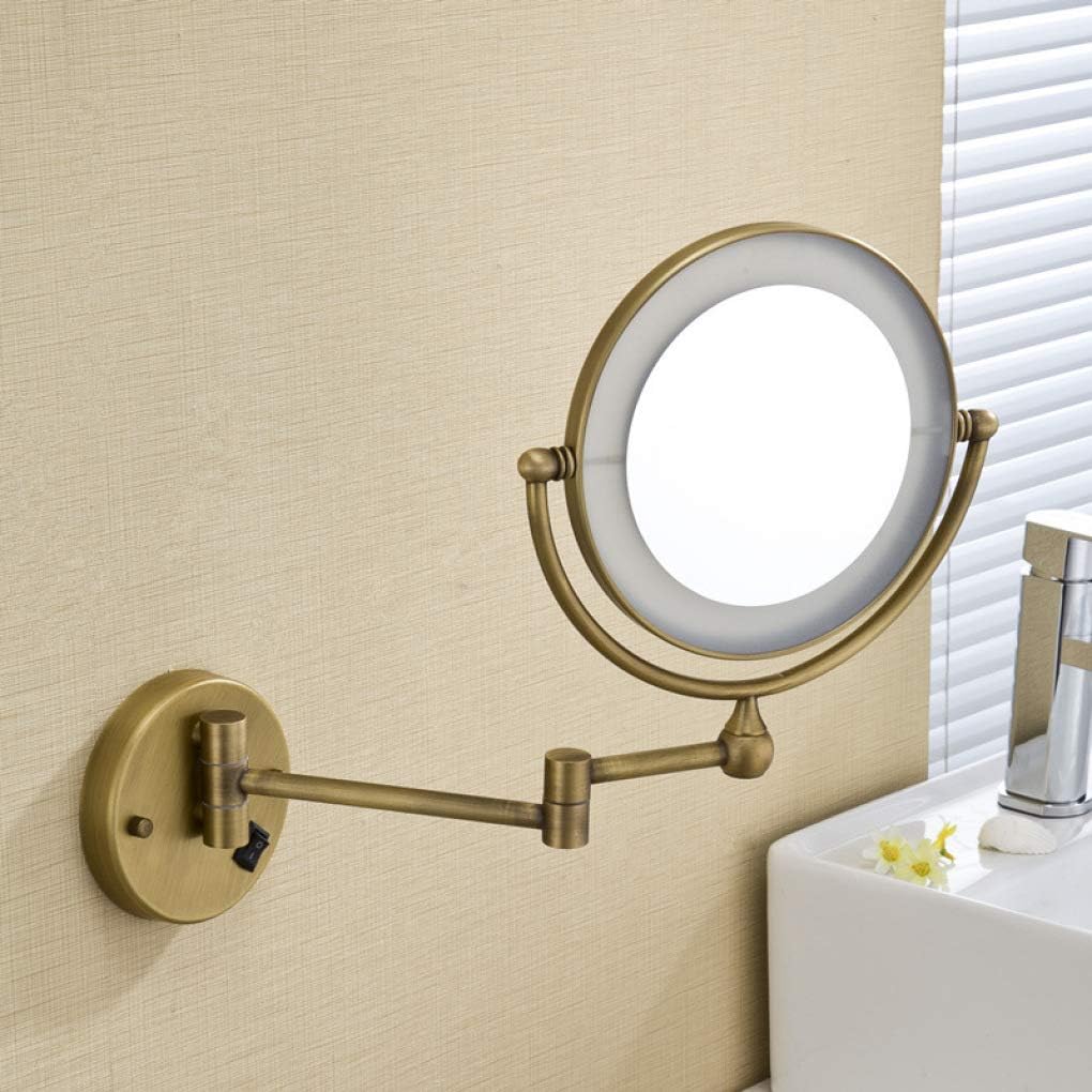 LIUXRONG Espejo de Maquillaje de Montaje en la Pared, Espejo de