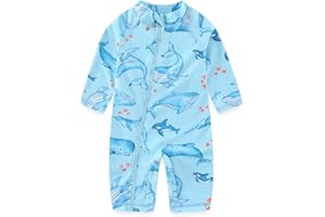 Erdawum Baby Boy Swimsuit Rash Guard Toddler One Piece Bathing Suit Infant Swimwear UPF 50+
