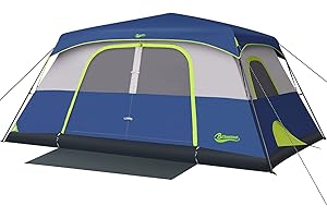 BEYONDHOME Instant Cabin Tent, 8 Person/10 Person Camping Tent Setup in 60 Seconds with Rainfly & Windproof Tent with Carry Bag for Family Camping & Hiking, Upgraded Ventilation
