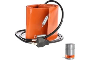 BEAMNOVA Metal Drum Heater 120V Pail Heating Band for 55 Gal Barrel 5 * 68.5 inch Honey Oil Silicone Rubber Heating Band Heavy Duty Temperature Controller