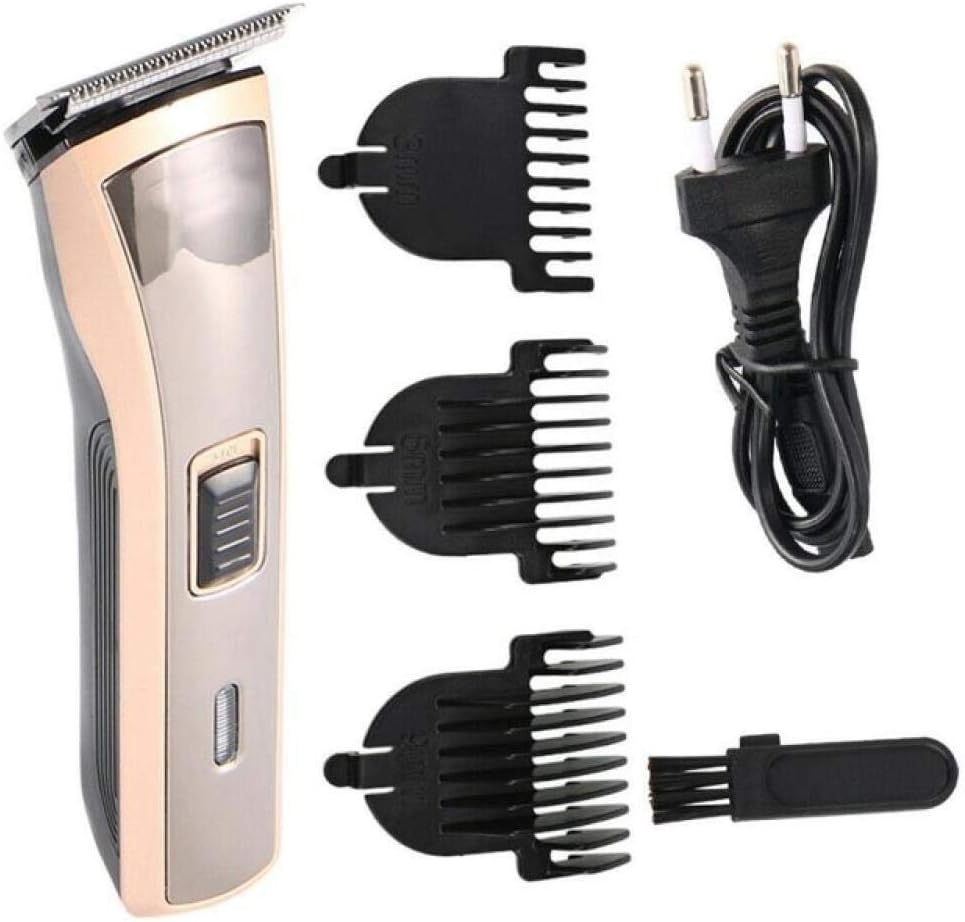 Low Noise Professional Electric Cordless Razor Hair Clipper Beard Trimmer Fast Haircut Tool Rechargeable Men's Hair Clipper, Gold