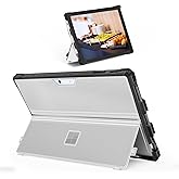 Case for 12.3" Microsoft Surface Pro 7+/7/6/5/4 Rugged Cover Case, with Surface Pen Holder, Compatible with Surface Pro Type Cover Keyboard,Translucent
