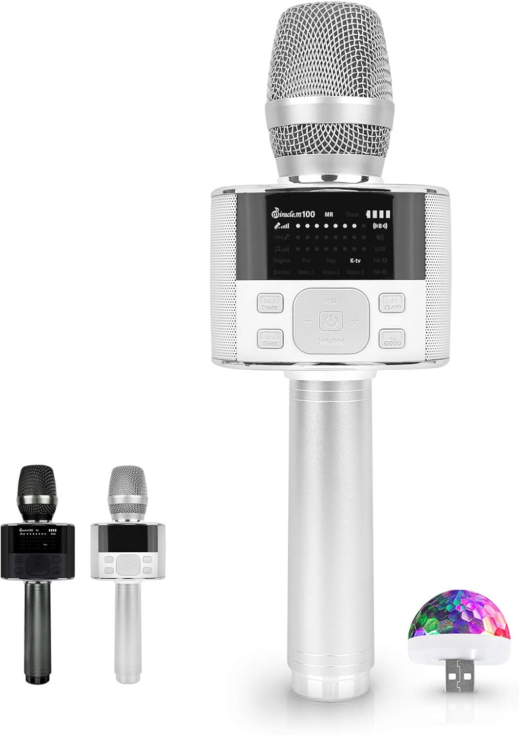 Wireless Bluetooth Karaoke Microphone, with LED Screen