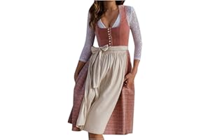 Dirndl Dresses Women Elegant A Line Ruffle Long Dress Oktoberfest Costumes Traditional Festival Performance Outfits