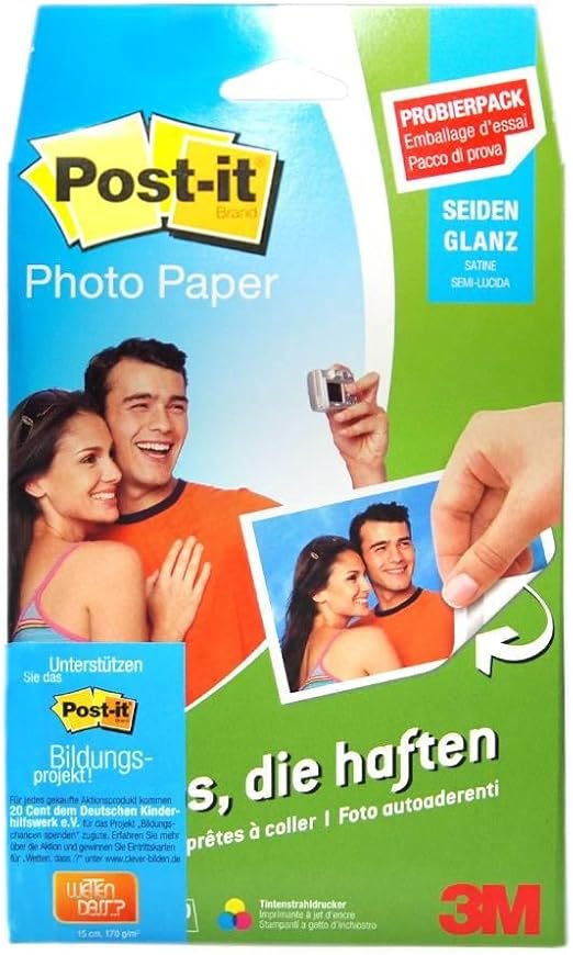 Postit Photo Paper SEIDENGLANZ 10x15cm 10 Stück Amazon.de Elektronik