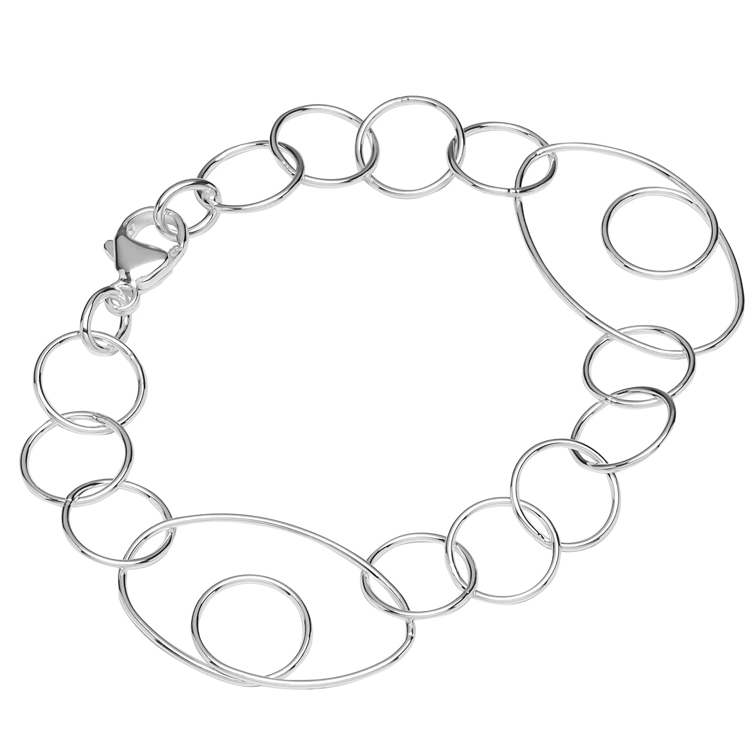 NKlaus bracelet 925 Sterling Silver 19cm Luna chain ladies designer bracelet exquisite 12122