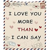 BirthdayOnline Romantic Love Blanket Gift – Cozy Flannel Throw for Wife Husband Girlfriend Boyfriend, Anniversary Wedding Valentine’s Day Blanket, Sentimental Gift for Couples and Family