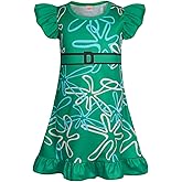 HenzWorld Girls Princess Costume Joy Dress Up Kids Disgust Dress Birthday Party Cosplay Christmas Costumes Role Play Outfits