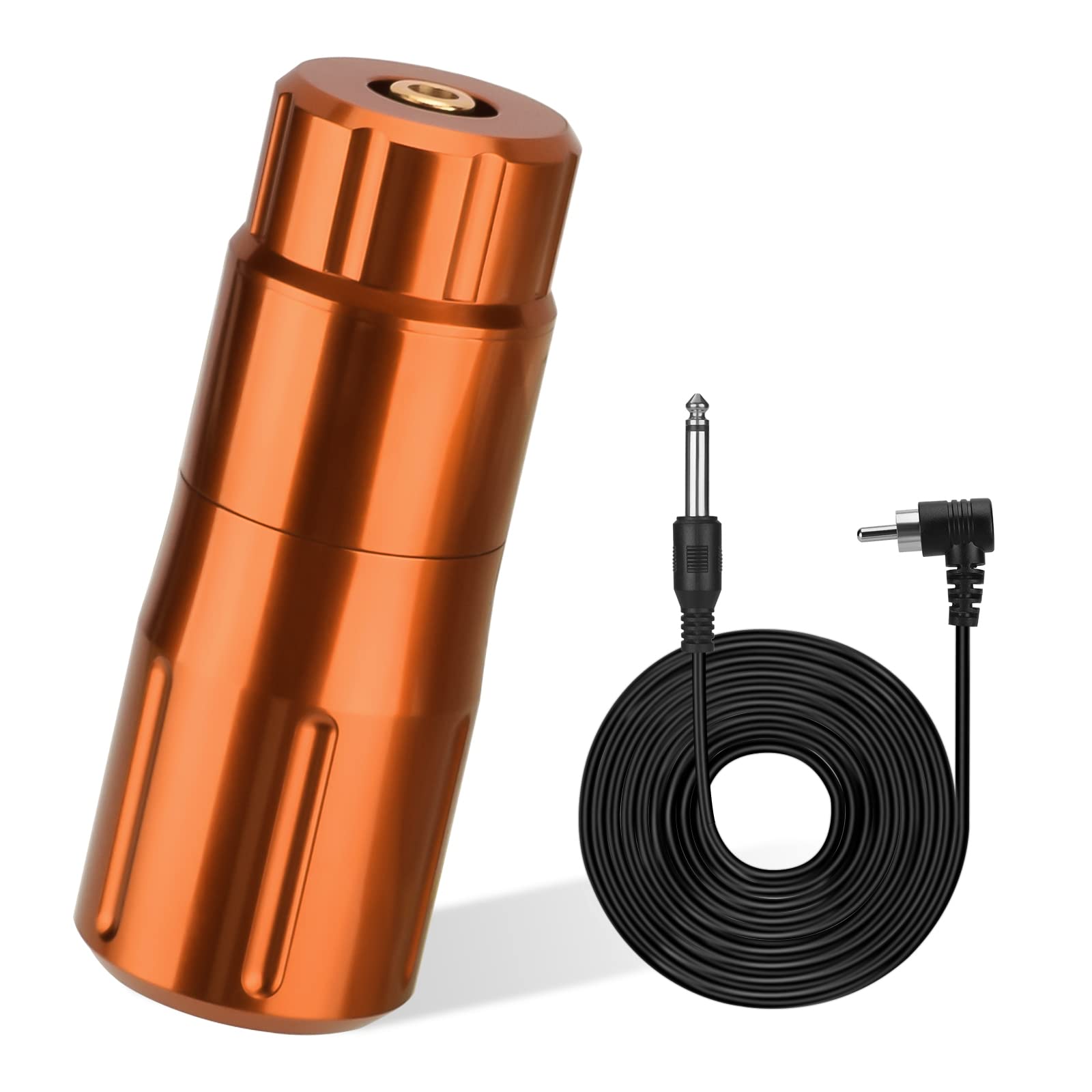 ATOMUS Orange Tattoo Rotary Pen Machine 33.5mm Diameter with RCA Clip Cord for Liner and Shader