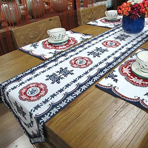 LCM Wealthy Peony tablecloth fabric/ table/ Chinese table flag/ home/ bed scarf/ table-A 40x240cm(16x94inch)