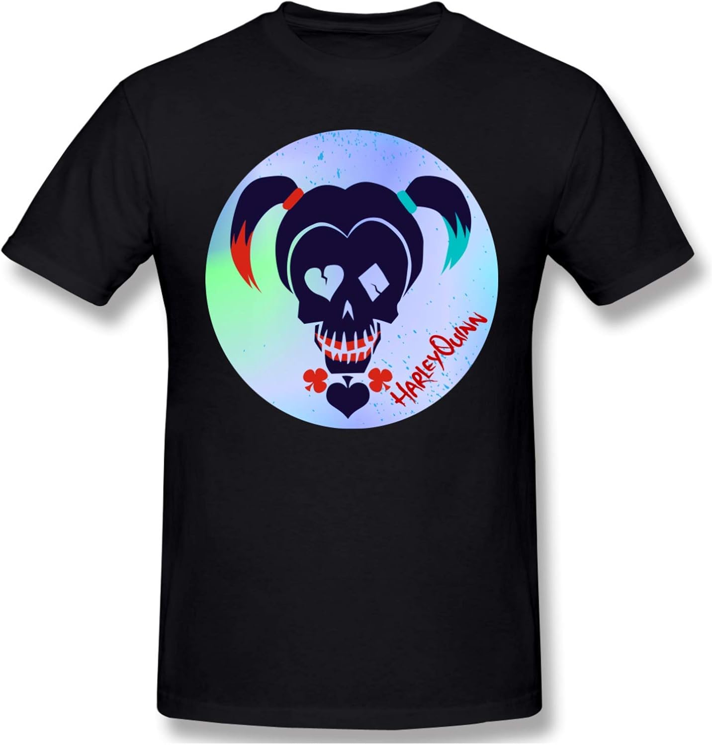 HarleyQuinn Crew Neck Youth Men's Pop Short Sleeves T Shirt Soft Tee