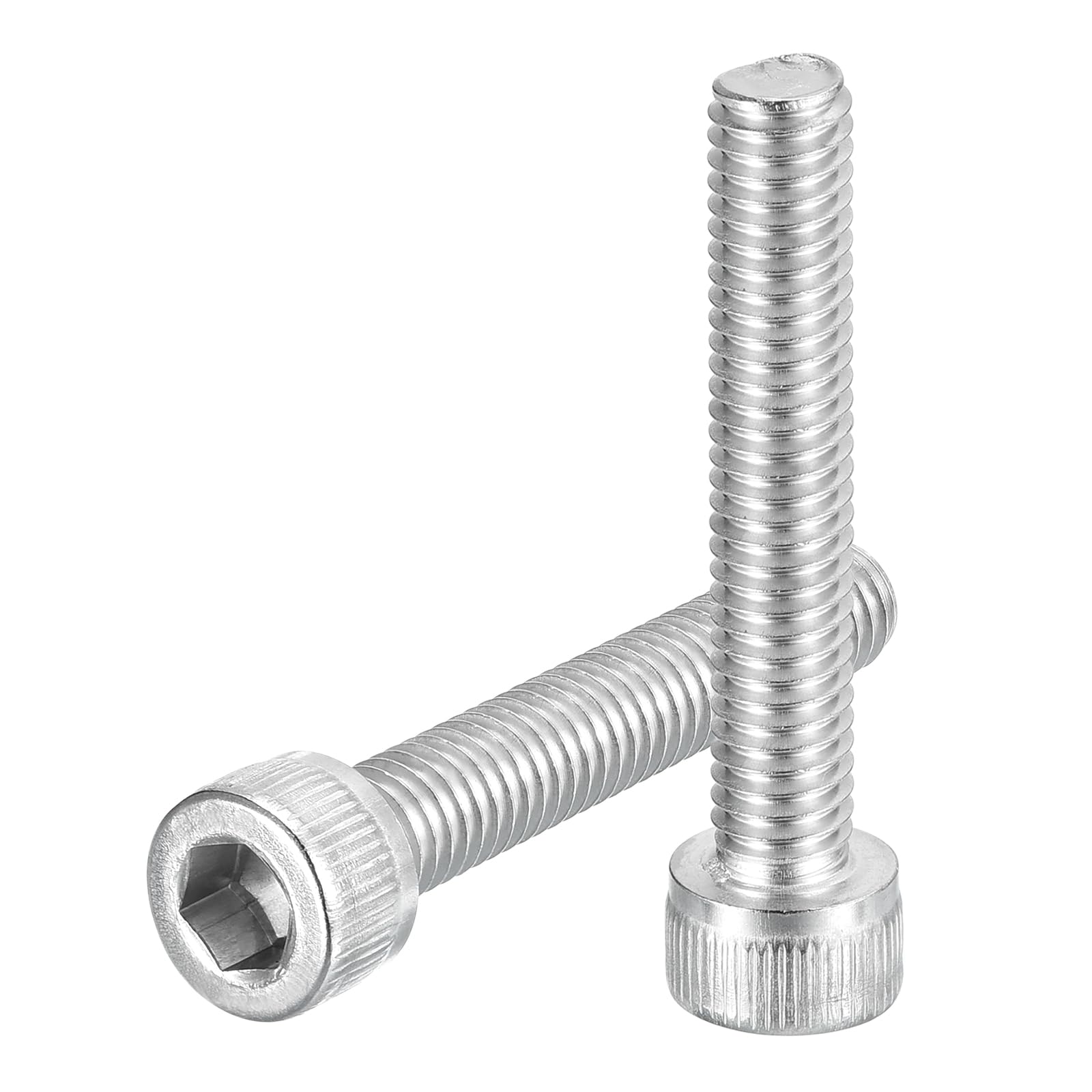 uxcell Hex Socket Bolts (M6-1x40), 304 Stainless Steel Hex Socket Drive Screw, Silver Tone, 50 Pcs