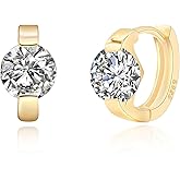 NEOSHOW Small Gold Hoop Earrings for Women 14k Real Gold Plated Cubic Zirconia Huggie Earrings Tiny Cute Cartilage Hypoallergenic Earrings Jewelry Gifts for Women