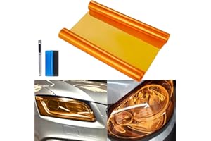 LZLRUN Extra-Wide Headlight Taillight Vinyl Tint Wrap 16 Inch x 60 Inch Roll Self Adhesive Fog Light Film Sheet Sticker Cover
